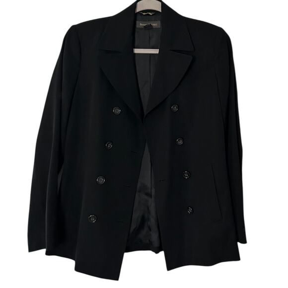 Banana Republic Black Wool Blazer Women's 0 Made in Italy Oversized Career Light - Picture 4 of 6